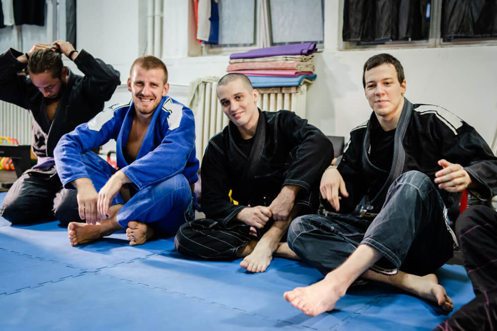 BJJ athletes wearing different gis